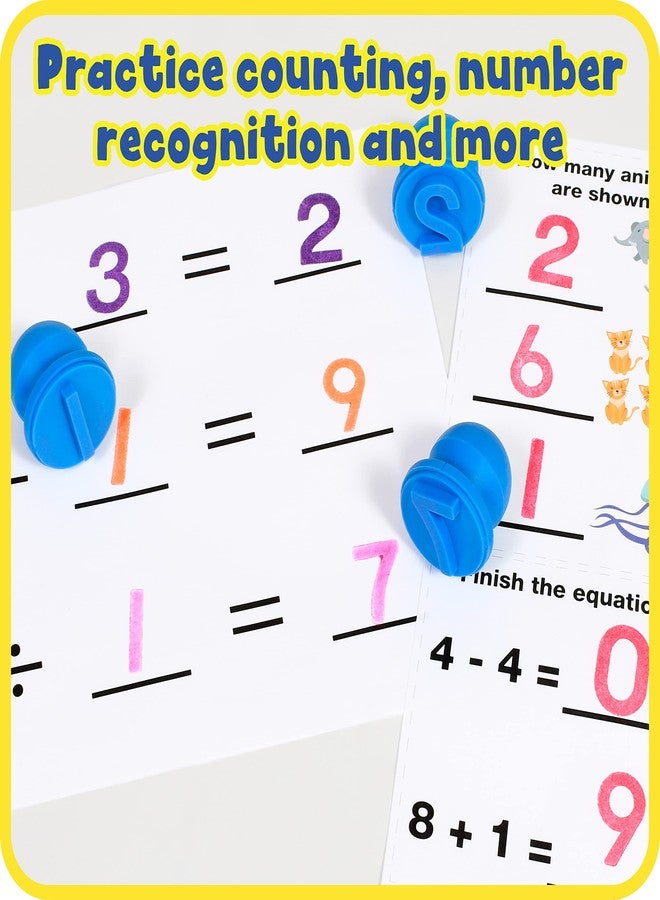 READY 2 LEARN Easy Grip Dough and Paint Stampers | Numbers | Set of 10 | Ages 2+ | Easy-to-hold Letter Stamps for Kids - Image 5